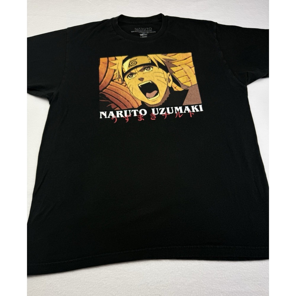 Naruto Uzumaki Shippuden Collection T-Shirt‎ Black Men's Large VIZ Media Anime